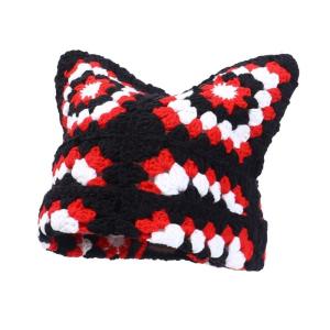 Phong cách Kitten hat cosplay mũ ấm ngoài trời thanh thiếu niên thời trang dạo phố mũ trùm đầu cho trượt tuyết đi xe đạp Mũ mùa đông dệt kim