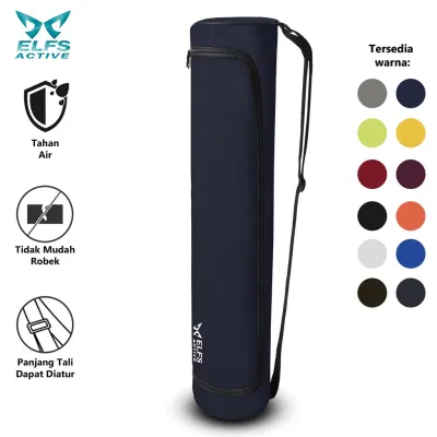 ELFS FITS Tas Matras Yoga Silinder Water Resistant Yoga Mat Bag Carrier