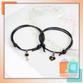 Harga Grosir - (2PCS) Gelang Kunci Love Couple / Gelang Couple Liontin Gembok Love Kunci Tali Korea / Gelang Pasangan. 