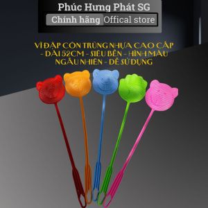Vĩ Đập Côn Trùng Nhựa Cao Cấp – Dài 52cm – Siêu Bền – Hình Màu Ngẫu Nhiên – Dễ Sử Dụng