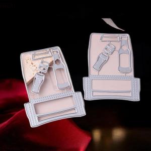 💕💞【Special price】ERDU แม่พิมพ์โลหะสำหรับตัดรูปตะกร้าขวดเบียร์แบบงานประดิษฐ์ทำอัลบั้มภาพแบบ DIY 1 2ชิ้นแม่พิมพ์สำหรับตกแต่ง