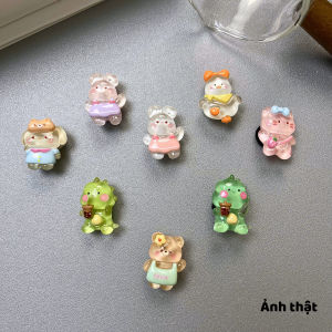 Set 8 Sticker Charm 3D chủ đề Rồng xanh trong suốt Mayto gắn Dép Cross Dép Sục Cá Sấu JB-271