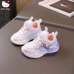 Christmas gifts Halloween Anime Sanrio Spring Autumn New Girls Casual Shoes Kuromi Rotating Button Kidscartoon Kawaii with Light Soft Soled Sports Shoes