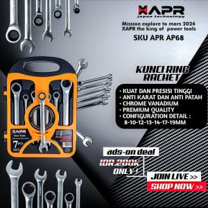Rachet ringpas kunci set ring pas 7pc koper 8mm - 19mm AP68 Logam