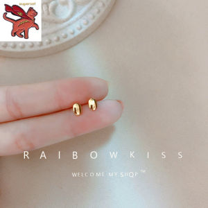 18K Saudi Gold Pawnable Stud Earrings for Women | Glossy Small Earrings | Hypoallergenic Non Tarnish Jewelry | Everyday Wear & Gift for Birthday Anniversary | Philippines Hot Sale