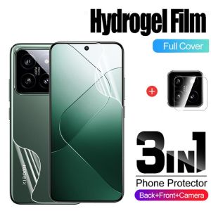 Pelindung Layar Kompatibel Untuk Xiaomi 14 5G paket 3 in 1 Bahan hydrogel