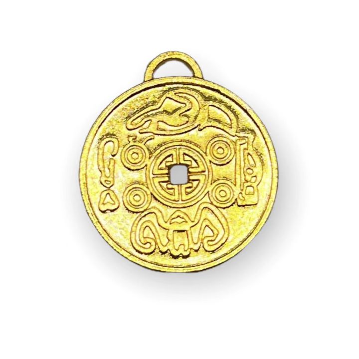 Money Amulet Coin Lucky Charms Pendant Feng Shui charm made of