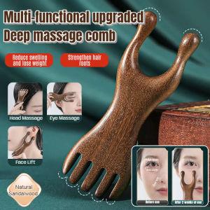 ✅Ready Stock✅ Facial Lifting Comb / Scalp Massager / Meridian Massage Comb 【Firming & Tightening】 Relieve Tension & Sagging Skin / Sandalwood Wood / Daily Care & Night Relaxation / suklay masahe