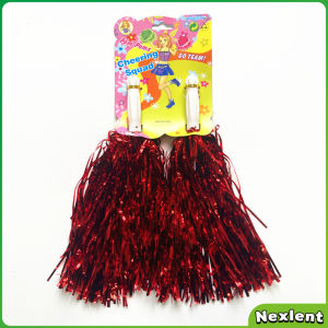 Nexlent Cheerleader Metallic Foil PomPoms with Handle for Sports Cheers Ball Dance Fancy Dress Night Party