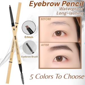 【12-Hour Long-lasting】Double Head Eyebrow Pencil/Waterproof Eyebrow Pencil/EyeBrow With Brush Dyeing Eyebrow Pen For Defined Brows 5 Colors