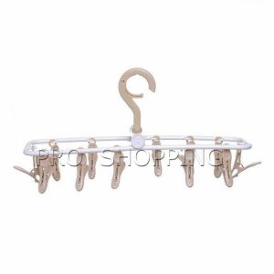 ตากผ้าเหลี่ยม พับได้ เหลี่ยม ตากผ้าเหลี่ยม พับได้ ห่วงตากผ้าเหลี่ยม ที่ตากชุดชั้นใน Socks Hanger with 12/32 clips