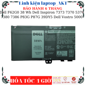 [PIN ZIN]Pin Laptop Dell F62G0 W38Wh Dell Inspiron 13 7373 7370 5370 7380 7386 P83G P87G RPJC3 39DY5 Dell Vostro 13 5000