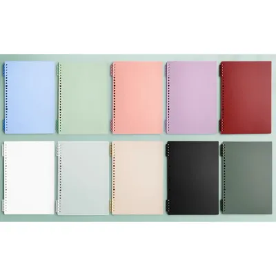 (SG LOCAL) A5 B5 Loose Leaf Notebook Refillable Spiral Binder Frosted Cover Ring Binder School Office Stationery DIY