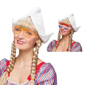 Lace Dutch Hat Holland Dutch Hat Costume with Shutter Shade Glasses for Women Role Play and Cultural Themed Event