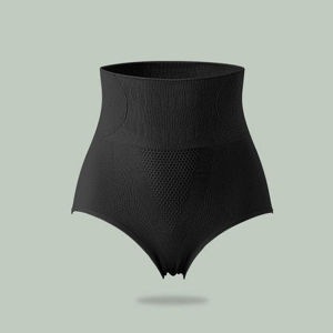 Lizida Womens Soild Color High-waisted Abdomen Graphene Warm Palace Panties