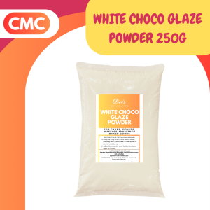 Olive’s White Chocolate Glaze Powder 250G | Easy Mix | Creamy & Smooth | For Donuts Waffles Cakes