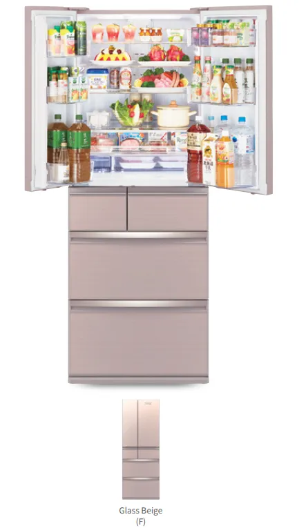 Mitsubishi MR-WX47LG Made in Japan Folio Series 6-Door Fridge 461