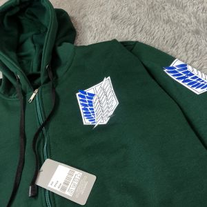 Jaket ANIME Attack on Titan Shingeki no Kyojin AOT - HOODIE JAKET ZIPER JUBAH SWEATER - NARUTO - ONE PIECE - TOKYO GHOUL - Sword Art Online CLOTHING DISTRO OUTFIT MANGA BRAND MEN / WOMEN PRIA / PEREMPUAN COWO / CEWE - TERMURAH
