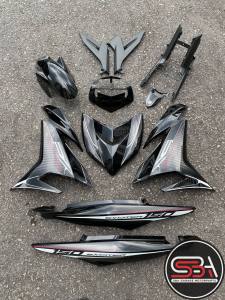 COVER SET ORIGINAL 100% HLY HONG LEONG YAMAHA Y15ZR V1 V2 HITAM RC HITAM BLACK COVERSET BODYSET Y15ZR YSUKU TAMPAL