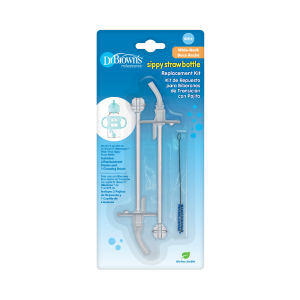 Bình sữa chuyển tiếp 270ml có ống hút silicone và hai tay cầm cổ rộng nhựa PP