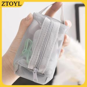 ZTOYL Lưới túi mỹ phẩm lưới trang điểm Túi Lưới Trong Suốt Dây Kéo Túi cho văn phòng du lịch lưu trữ túi vệ sinh Túi trang điểm Túi