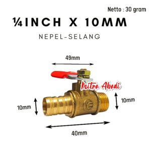 STOP Keran / Kran ANGIN Kompresor 1/4 INCH Kuningan MULTIGUNA