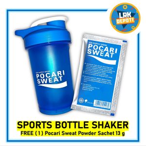 Pocari Sweat SHAKER Sports Cup Water Bottle Tumbler 300mL + 1 sachet Pocari Sweat Powder 13g