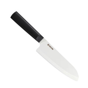 KYOCERA INNOVATIONwhite™ 6" 160mm/ 7 " 180mm  Ceramic Santoku Chefs Knife - White Z212 Blade with Non-Slip Black Handle