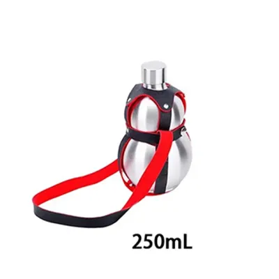 P-CUTE Stainless Steel Gourd Water Bottle 250 500 1500ML Metal Water Kettle Durable Reusable Wine Bottle