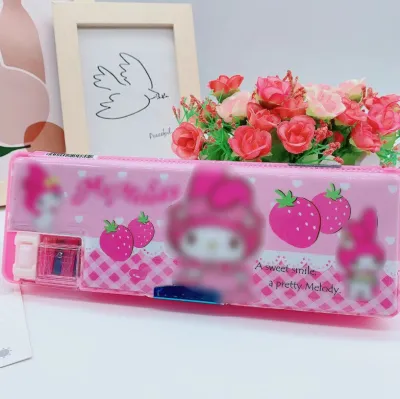 Gratis Ongkir - Kotak Pensil / Kotak Pensil Magnet 2 Sekat / Kotak Pensil Anak