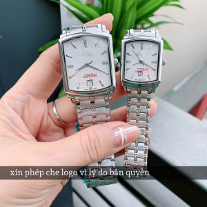 Đồng hồ nam nữ ANBSHOP VINTAGE TANK LOGI mặt chữ nhật dây thép kính sapphire size 28mm 36mm