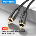 Vention RCA to RCA Audio Cable Male to Male Coaxial Cable for TV Box Amplifier Stereo HiFi 5.1 SPDIF Video Aux Cable 1m 2m. 