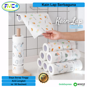 Tisu Roll Dapur Lap Tissu Anti Minyak Tissue Kain Lap Kertas Menyerap Minyak Gulung Rol Serbaguna Pembersih Alat Dapur Motif Lucu