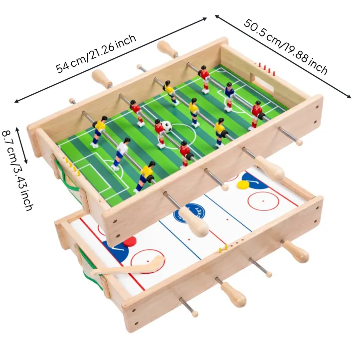 Homyl%202-in-1%20Table%20Football%20Game%20Double%20Player%20Wooden%20Foosball%20Table%20Interactive%20Wooden%20Soccer%20Game%20Family%20Fun%20for%20Children,%20Indoor,%20Playroom%20-%20Image%202