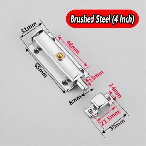 Stainless Steel Anti Theft Latch Automatic Spring Round Button Open Household Door And Window Plug