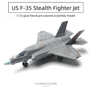 1/72 Creative Military Series America F35 Lightning Stealth Fighter Building Blocks Jet Model Decor Toys For Christmas Gift