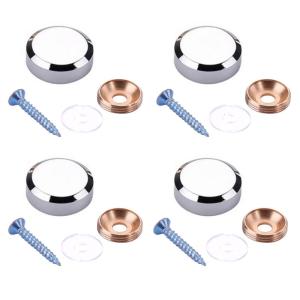 4pcs gương vít trang trí mũ Bìa Glass Fastener quảng cáo móng tay Mũ ốc vít cho các loại trà bảng đồ nội thất thủy tinh
