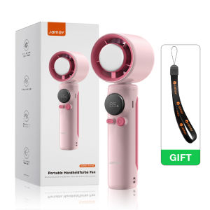 JAMAY Mini High-speed Kipas Strong Wind 100 Gear Wind Speed Kipas Angin Semi-Conductor Cooling Fan Digital Display Adjustable Kipas Turbo Handheld Fan FS930