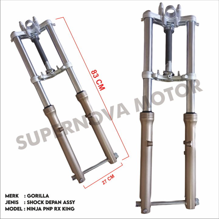 SHOCK DEPAN ASSY NINJA PNP RX KING SHOCK DEPAN KOMPLIT NINJA PNP UNTUK MOTOR RX KING MERK LOKAL