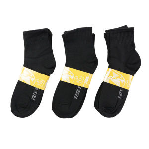 ถุงเท้าสีดำ ถุงเท้าใส่ทำงาน ถุงเท้าความหนาปานกลาง แพ็ค 12 คู่ สีดำล้วน