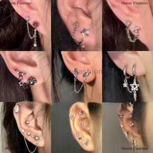 [COD] Home Fashion 1PC 1Set Cute Puppy Paw Zircon Butterfly Ear Bone Nail Studs New Fashion Luxury-Style Ear Jewelry For Women Y2K Earrings Gift