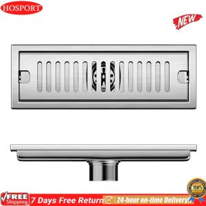 [HOM] Multiple Sizes Dectable Square Drain Filter 304 Stainless Steel Removable Cover Linear Shower Drain with Removable Square Hole Cover