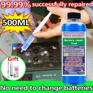 【No need to replace the battery】Battery repair solution 500ml Battery repair fluid Distilled water for battery Electrolyte water for battery with free tools battery solution fluid repair rate up to 100%
