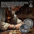 Thin Gray Line Coin, Correctional Officer Silver Challenge Coins Honor Correctional Officers Gray Prison Coin Law Enforcement Appreciation Gifts. 