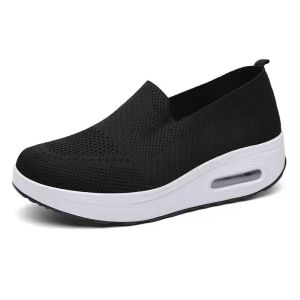 WomenS Casual Shoes New Slip-On Thick-Soled Air Cushion Shoes Fashionable Dance Shoes Soft-Soled Comfortable WomenS Shoes
