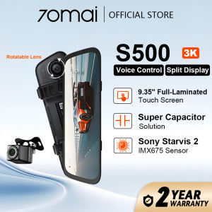 70mai S500 Rearview Dash Cam 3K HDR Image 9.35 Full-Laminated Touch Screen Voice & App Control