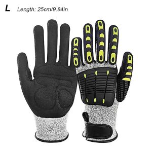 PLLEWY 1Pair Anti-vibration Protection Working Gloves Outdoor Rescue Anti-smashing Safety Gloves Durable S/M/L/XL/2XL Anti-collision Gloves