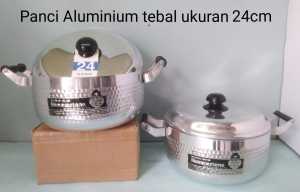 Panci Aluminium tebal 25mm ukuran 24cm / Hammertone / Aluminium