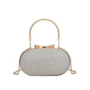MJ&AJ Golden Evening Clutch Bag Women Bags Wedding Shiny Handbags