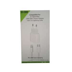 TRAVEL CHARGER ADAPTOR FOR PD IPHONE 20W C TO IP